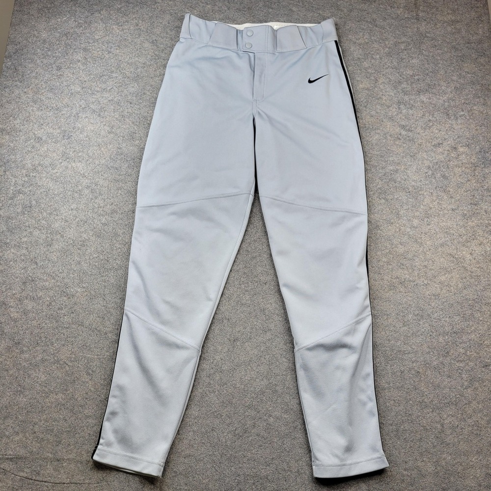 Nike Pants Mens‎ Small Gray Baseball Knit Tapered Side Stripe Nike Team Athletic